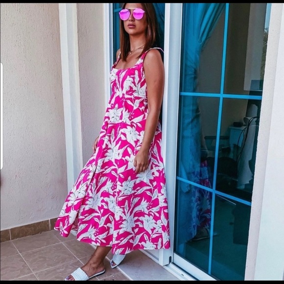 Zara Dresses Zara Floral Print Poplin Dress Poshmark